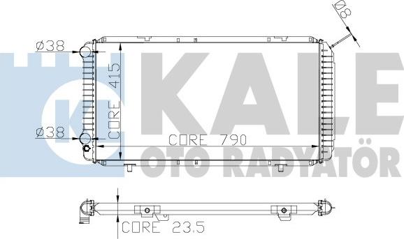 KALE OTO RADYATÖR 258400 - Радиатор, охлаждение двигателя autospares.lv