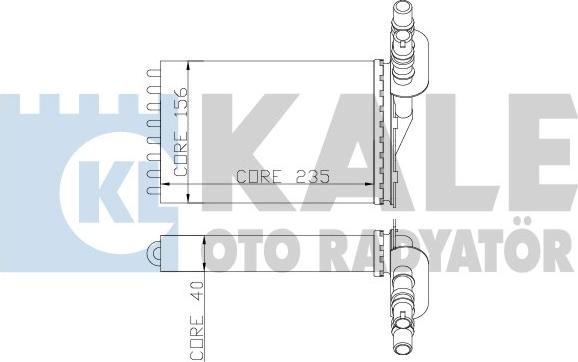 KALE OTO RADYATÖR 252100 - Теплообменник, отопление салона autospares.lv