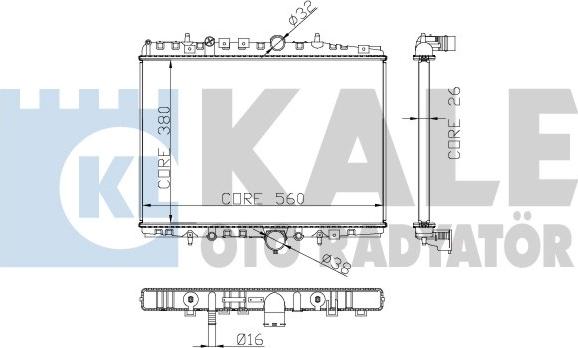 KALE OTO RADYATÖR 257900 - Радиатор, охлаждение двигателя autospares.lv