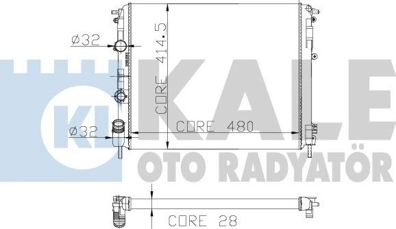 KALE OTO RADYATÖR 205700 - Радиатор, охлаждение двигателя autospares.lv