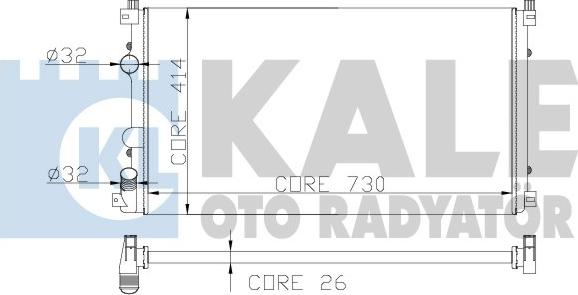 KALE OTO RADYATÖR 206600 - Радиатор, охлаждение двигателя autospares.lv