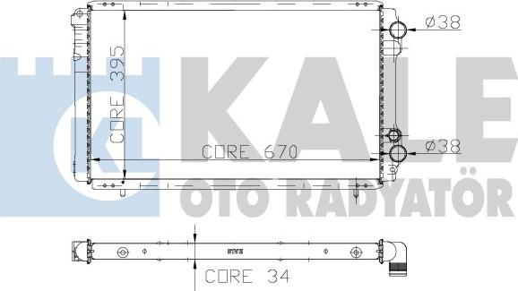 KALE OTO RADYATÖR 208800 - Радиатор, охлаждение двигателя autospares.lv