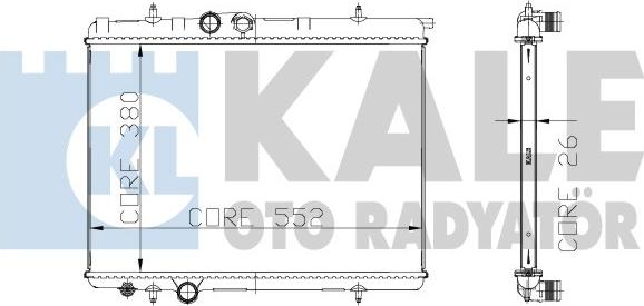 KALE OTO RADYATÖR 215999 - Радиатор, охлаждение двигателя autospares.lv