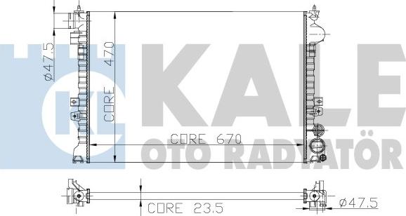 KALE OTO RADYATÖR 217400 - Радиатор, охлаждение двигателя autospares.lv