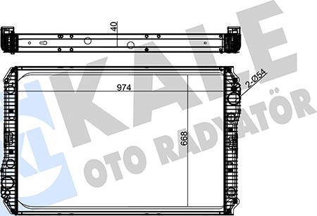 KALE OTO RADYATÖR 280000 - Радиатор, охлаждение двигателя autospares.lv