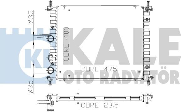 KALE OTO RADYATÖR 231300 - Радиатор, охлаждение двигателя autospares.lv