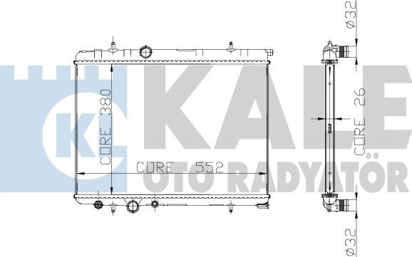 KALE OTO RADYATÖR 224900 - Радиатор, охлаждение двигателя autospares.lv