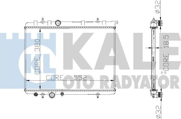 KALE OTO RADYATÖR 225300 - Радиатор, охлаждение двигателя autospares.lv