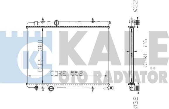 KALE OTO RADYATÖR 225200 - Радиатор, охлаждение двигателя autospares.lv