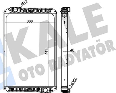 KALE OTO RADYATÖR 279900 - Радиатор, охлаждение двигателя autospares.lv