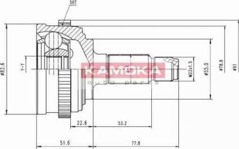 Kamoka 6972 - Шарнирный комплект, ШРУС, приводной вал autospares.lv