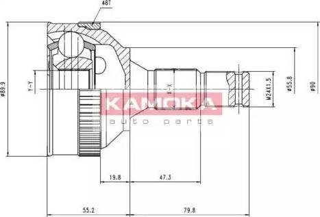 Kamoka 6420 - Шарнирный комплект, ШРУС, приводной вал autospares.lv