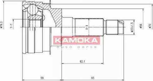 Kamoka 6478 - Шарнирный комплект, ШРУС, приводной вал autospares.lv