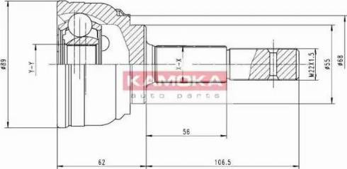 Kamoka 6540 - Шарнирный комплект, ШРУС, приводной вал autospares.lv