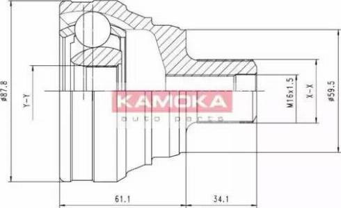 Kamoka 6586 - Шарнирный комплект, ШРУС, приводной вал autospares.lv