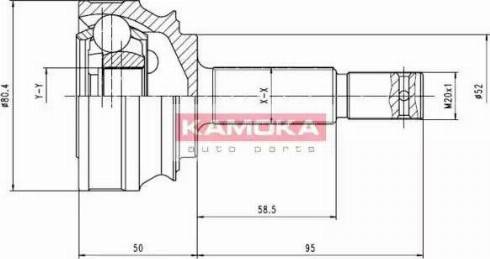 Kamoka 6078 - Шарнирный комплект, ШРУС, приводной вал autospares.lv