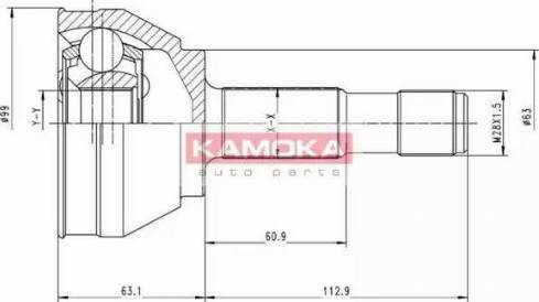 Kamoka 6152 - Шарнирный комплект, ШРУС, приводной вал autospares.lv