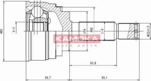 Kamoka 6832 - Шарнирный комплект, ШРУС, приводной вал autospares.lv