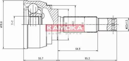 Kamoka 6284 - Шарнирный комплект, ШРУС, приводной вал autospares.lv