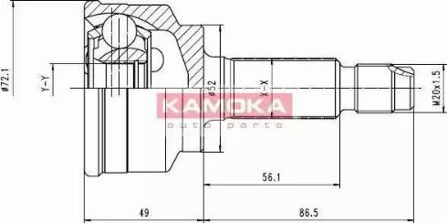 Kamoka 6709 - Шарнирный комплект, ШРУС, приводной вал autospares.lv