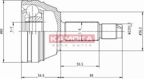 Kamoka 6710 - Шарнирный комплект, ШРУС, приводной вал autospares.lv