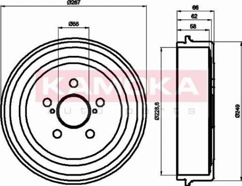 Kamoka 104029 - Тормозной барабан autospares.lv