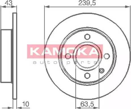 Kamoka 103416 - Тормозной диск autospares.lv