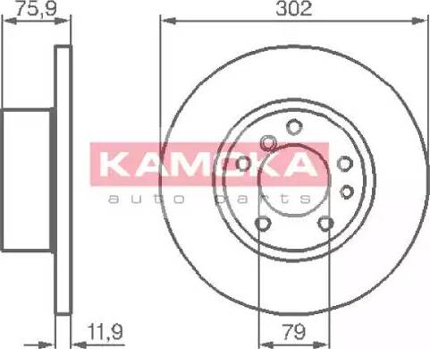 Kamoka 103420 - Тормозной диск autospares.lv