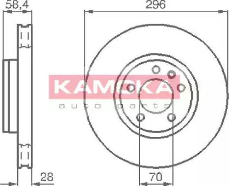 Kamoka 103660 - Тормозной диск autospares.lv