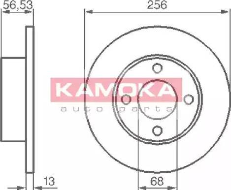 Kamoka 103636 - Тормозной диск autospares.lv