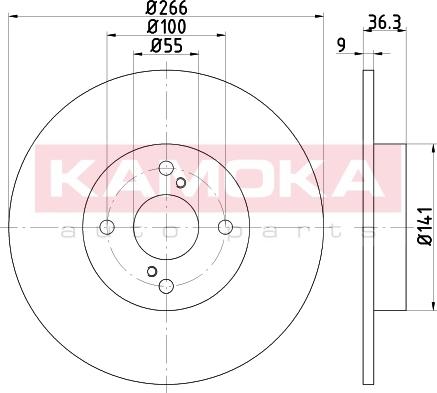 Kamoka 103152 - Тормозной диск autospares.lv