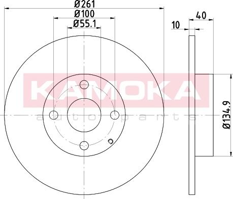 Kamoka 103157 - Тормозной диск autospares.lv