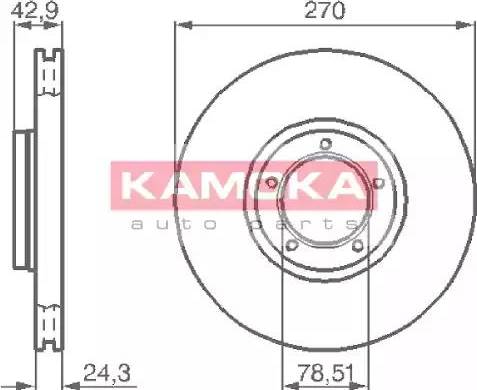 Kamoka 1031698 - Тормозной диск autospares.lv