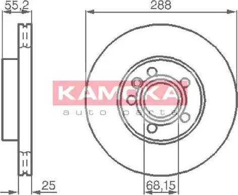 Kamoka 1031692 - Тормозной диск autospares.lv