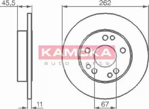 Kamoka 103106 - Тормозной диск autospares.lv