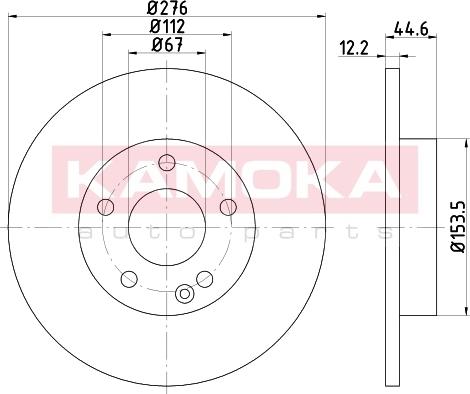 Kamoka 103189 - Тормозной диск autospares.lv