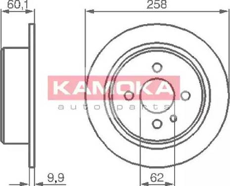 Kamoka 103186 - Тормозной диск autospares.lv