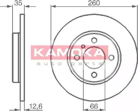 Kamoka 103124 - Тормозной диск autospares.lv