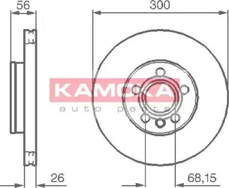 Kamoka 1033118 - Тормозной диск autospares.lv