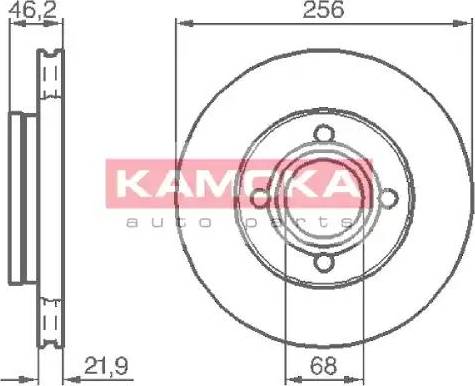 Kamoka 103386 - Тормозной диск autospares.lv