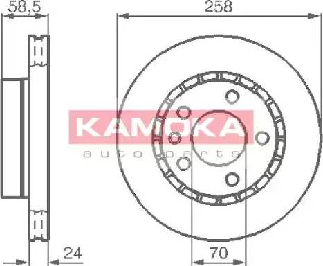 Kamoka 103376 - Тормозной диск autospares.lv