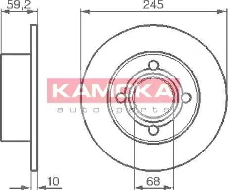 Kamoka 103256 - Тормозной диск autospares.lv