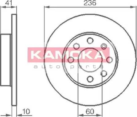 Kamoka 103208 - Тормозной диск autospares.lv