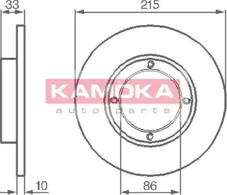 Kamoka 1032196 - Тормозной диск autospares.lv