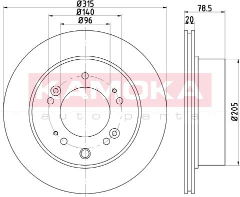 Kamoka 103217 - Тормозной диск autospares.lv