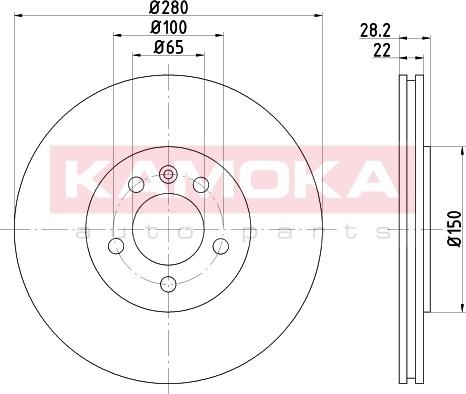 Kamoka 103223 - Тормозной диск autospares.lv