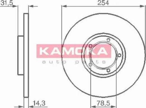 Kamoka 103276 - Тормозной диск autospares.lv
