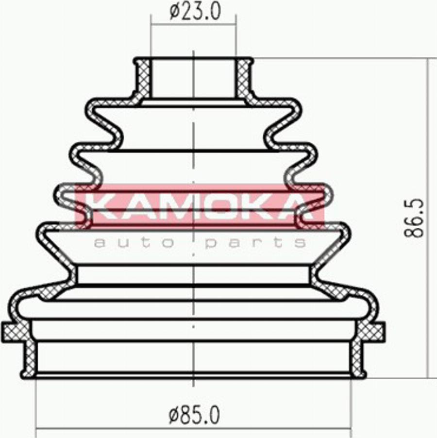 Kamoka 1147094 - Пыльник, приводной вал autospares.lv