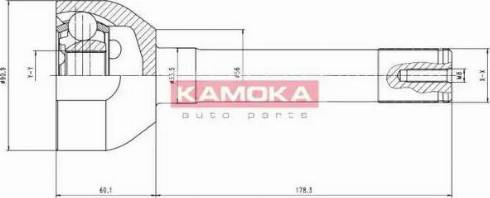 Kamoka 7026 - Шарнирный комплект, ШРУС, приводной вал autospares.lv