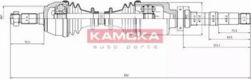 Kamoka CT1138953 - Приводной вал autospares.lv